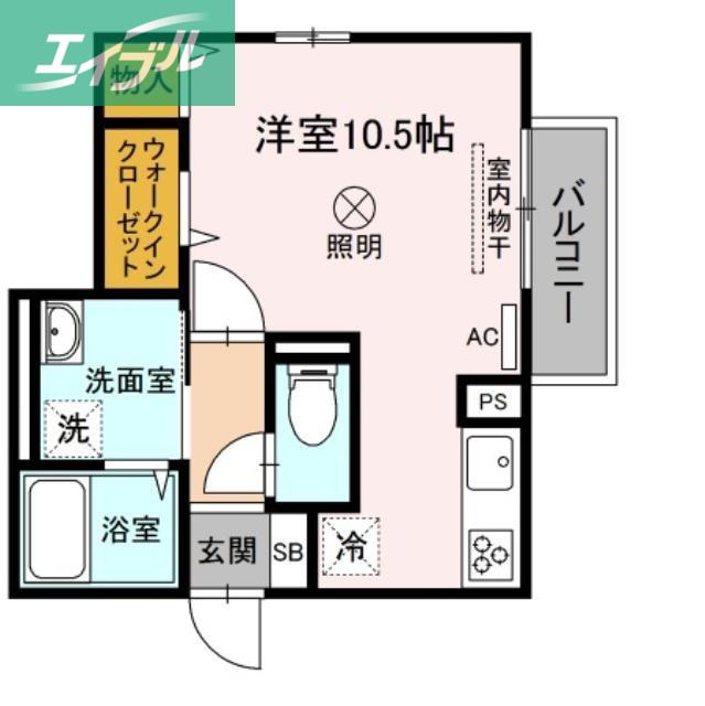ユースレジデンス(ワンルーム/2階)の間取り写真