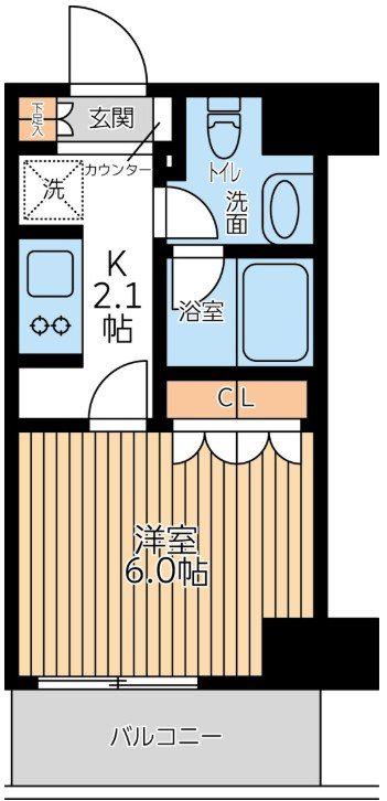 CITY LUX TOBE(1K/4階)の間取り写真