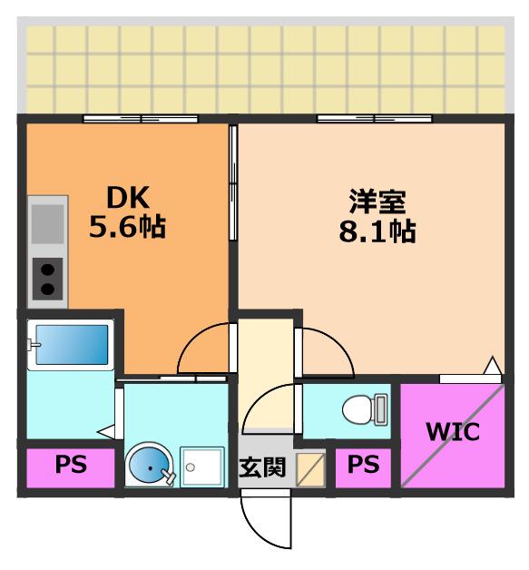 アンプルールフェールハンナハンナ(1DK/1階)の間取り写真