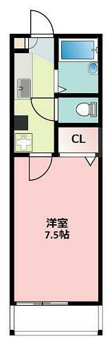 メゾンドプレステージ(ワンルーム/3階)の間取り写真
