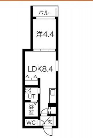 KTEC 1(1LDK/2階)の間取り写真