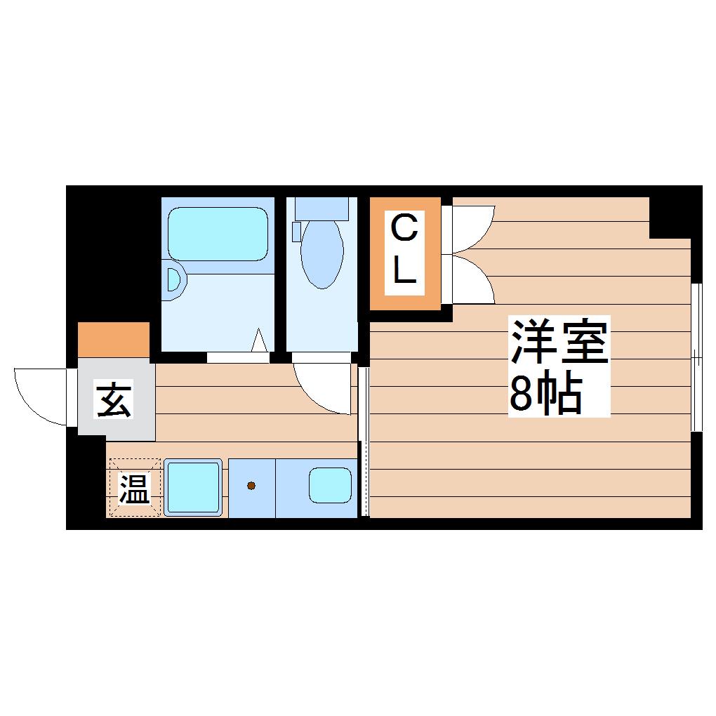 スタインビルドI(1K/4階)の間取り写真