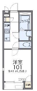 グレイス共和(1K/1階)の間取り写真