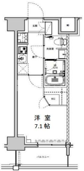 S-RESIDENCE板橋大山(1K/6階)の間取り写真