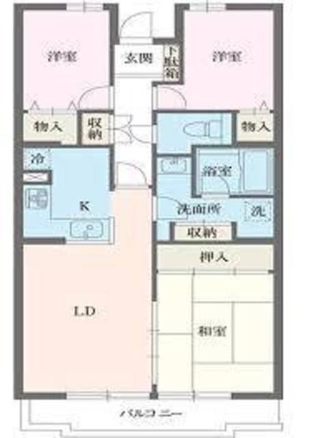 アルティザ相武台(3LDK/3階)の間取り写真