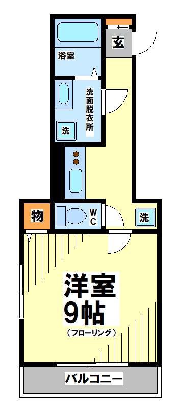エントラーダ狛江(1K/3階)の間取り写真