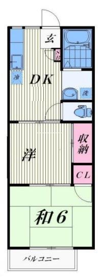 NKサンパレス(2DK/2階)の間取り写真