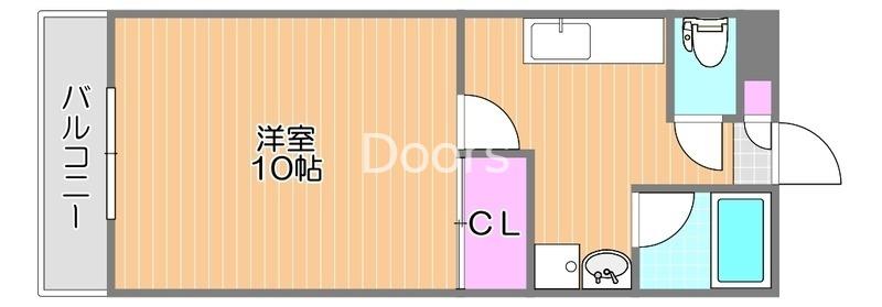 ケイズシティ豊成(1K/3階)の間取り写真