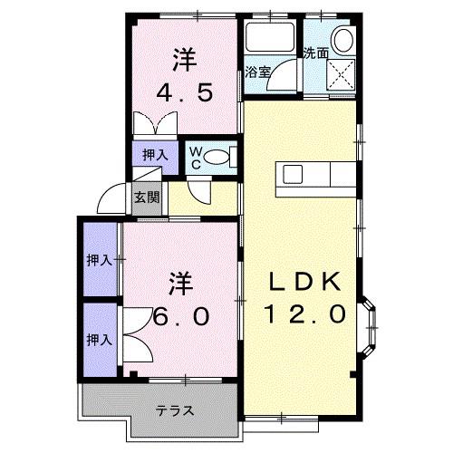 URARAIII(2LDK/1階)の間取り写真