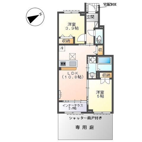 ステラ ハウス(2LDK/1階)の間取り写真