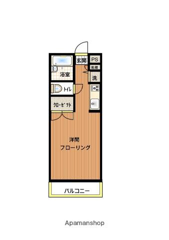 デルコホームズ別府(ワンルーム/4階)の間取り写真