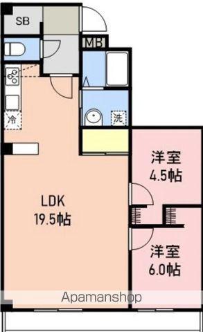 くるみはうす(2LDK/2階)の間取り写真