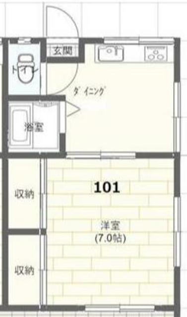 ハイツアイレス(1DK/1階)の間取り写真