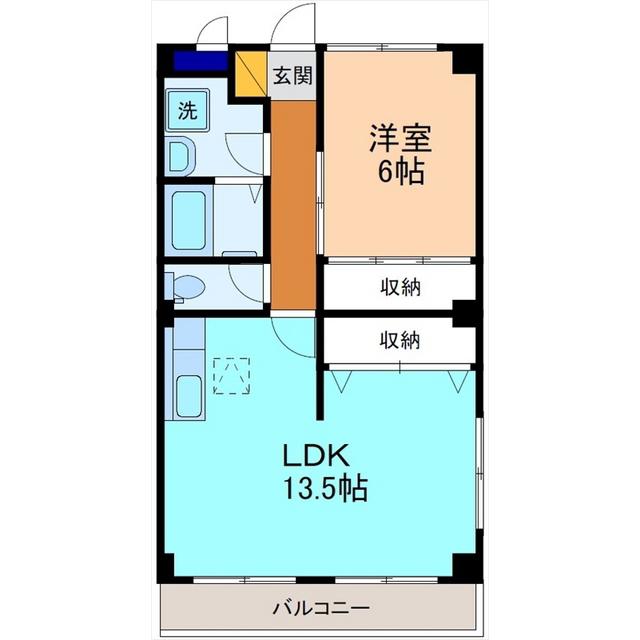 ミントガーデン(2DK/1階)の間取り写真