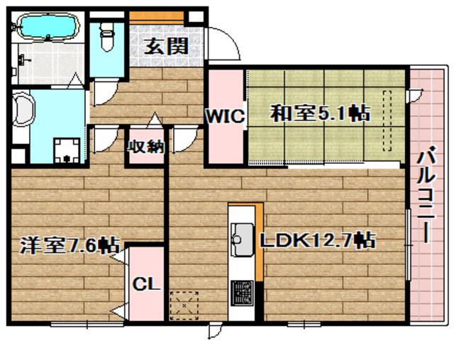 EXCELLENCE(2LDK/3階)の間取り写真