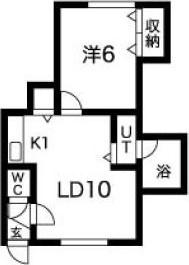 シンエイマンション(1LDK/3階)の間取り写真