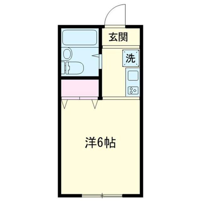 金子ビル(1K/4階)の間取り写真