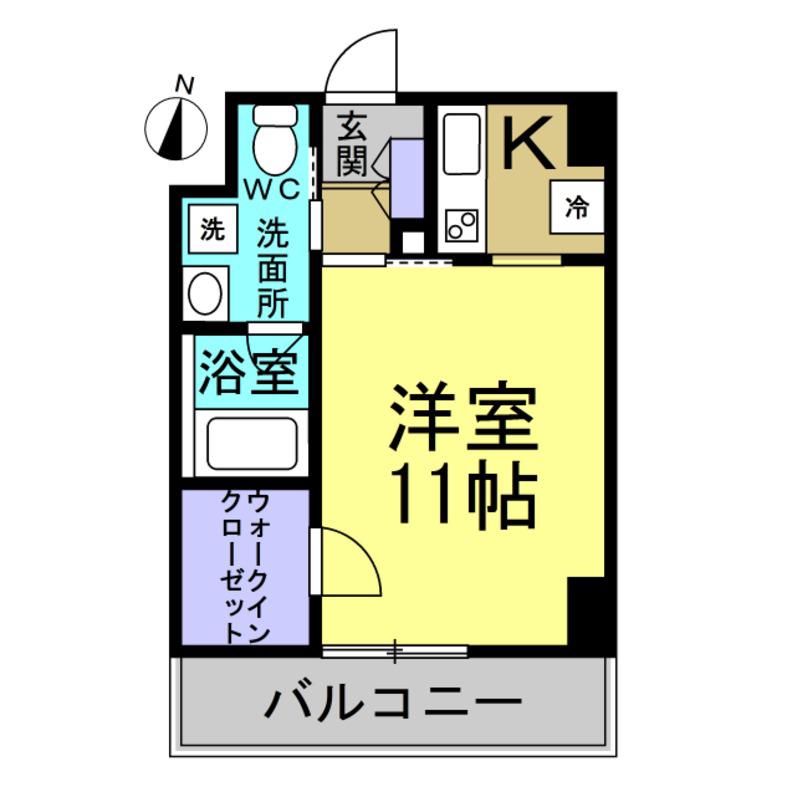 グランアルモニ(1K/3階)の間取り写真