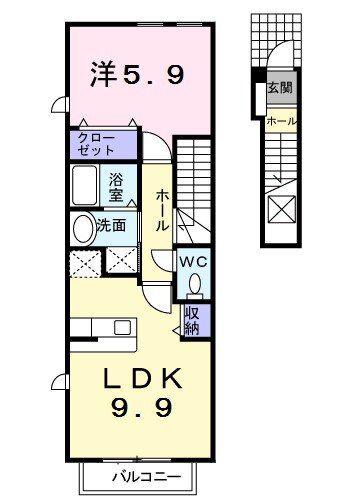 エトワール・K(1LDK/2階)の間取り写真