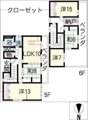 GRAND STAGE MIZUTA(5LDK/6階)の間取り写真