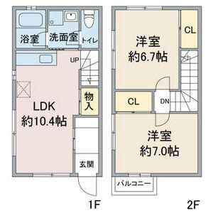 シンフォニア(2LDK/2階)の間取り写真
