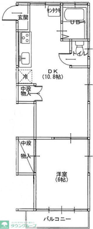 第2明徳団地(1DK/2階)の間取り写真
