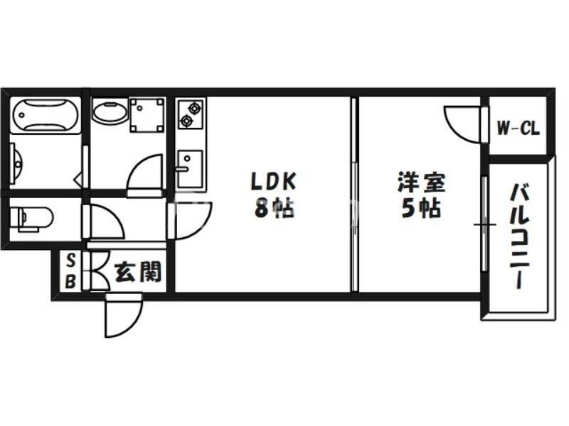 HRフロントリーガル城北(1LDK/3階)の間取り写真
