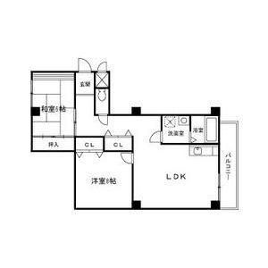ガーデンコート山之内(2LDK/1階)の間取り写真