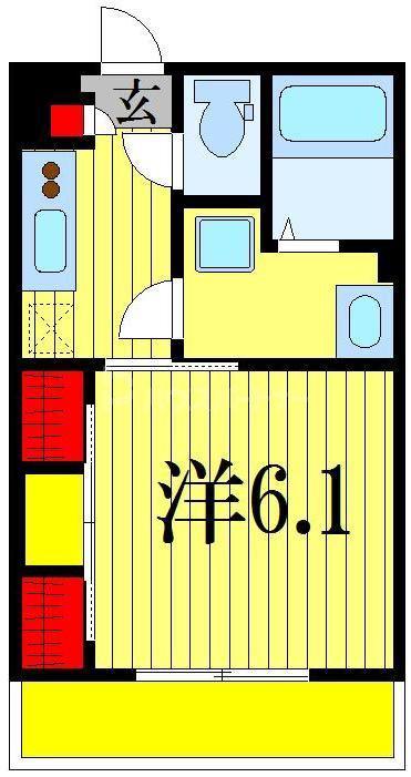 リブリ・前原東(1K/3階)の間取り写真