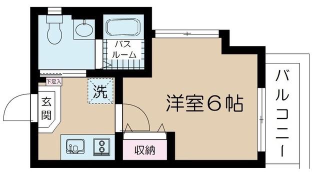 NSGATE南小岩(1K/3階)の間取り写真