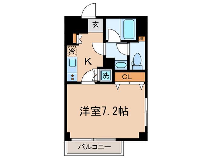 ヴィラフローレンス(1K/2階)の間取り写真