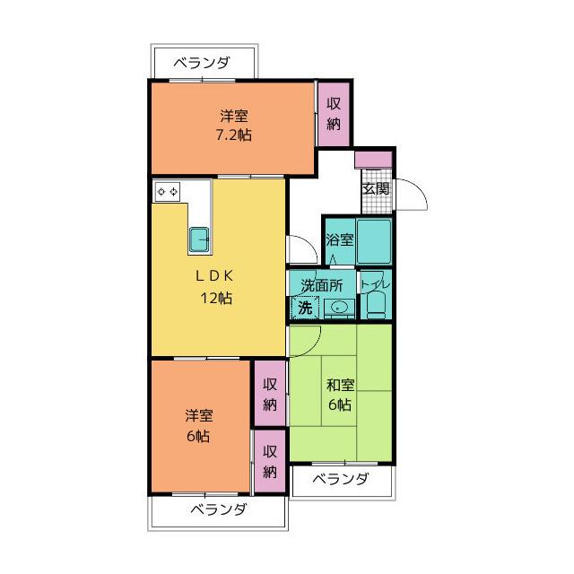 プラザラフォーレI(3LDK/3階)の間取り写真