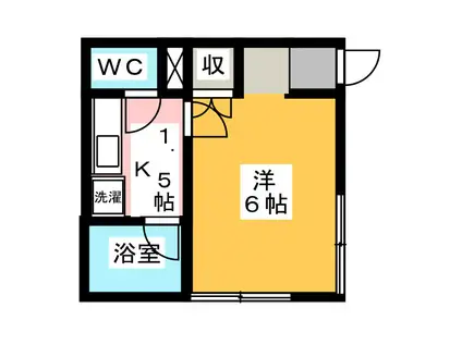 ＪＲ東海道本線 静岡駅 徒歩18分 5階建 築29年(1K/5階)の間取り写真