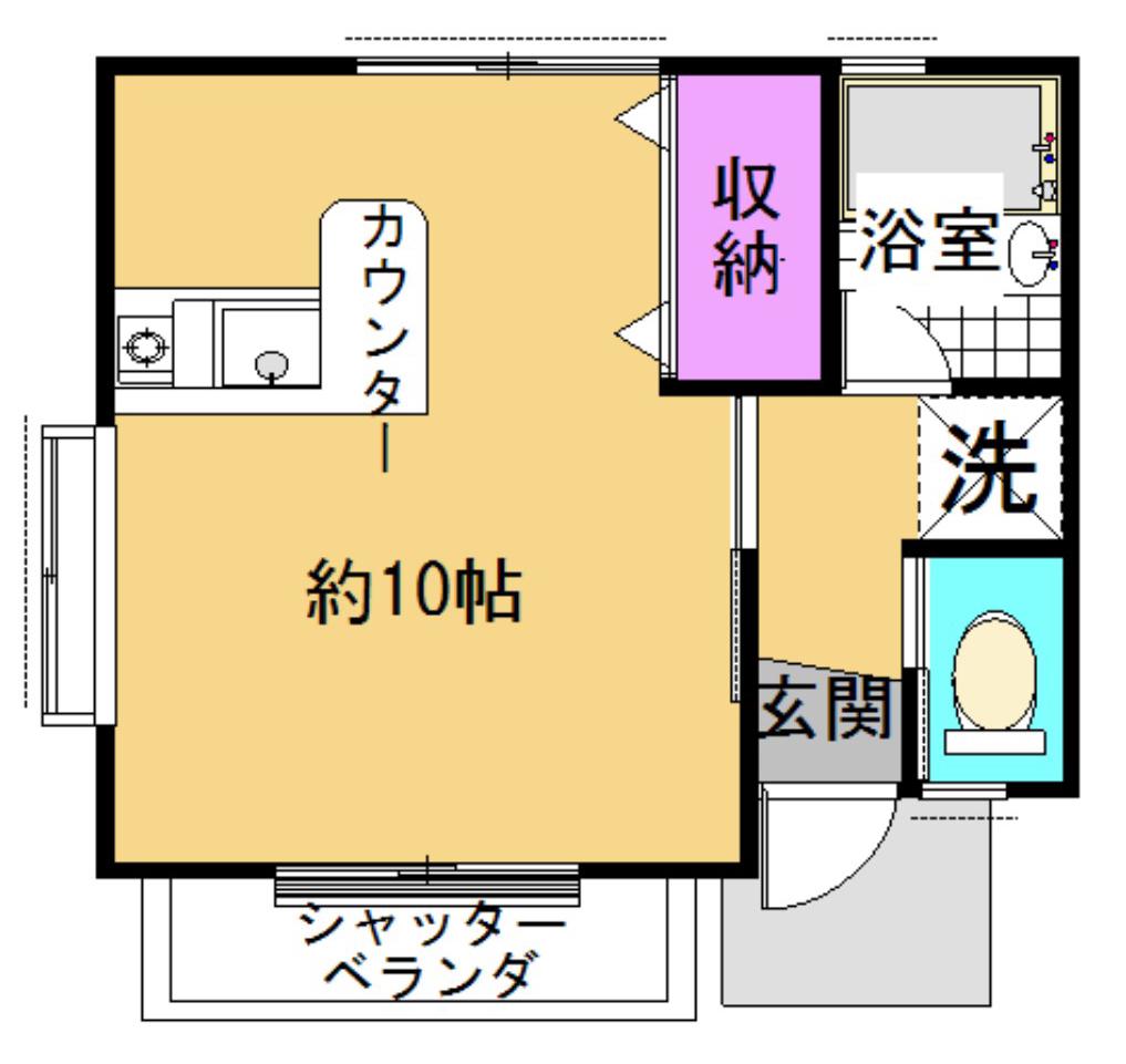 MIO湘南(ワンルーム/1階)の間取り写真