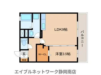 アバンサール(1LDK/3階)の間取り写真