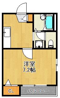 エム・メゾン大倉山(1K/1階)の間取り写真