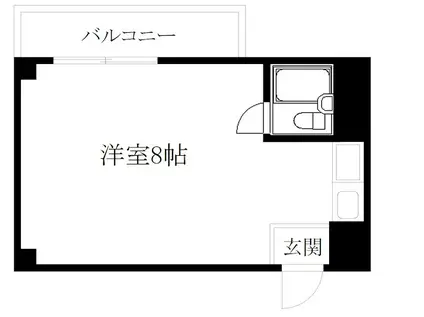 ネオグリーン鳳(ワンルーム/2階)の間取り写真