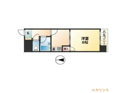 グレースホリベ21(1K/5階)の間取り写真