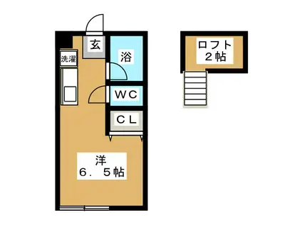 センターグリーン金沢(ワンルーム/1階)の間取り写真
