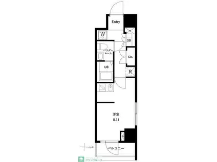 ジェノヴィア両国VIグリーンヴェール(ワンルーム/4階)の間取り写真