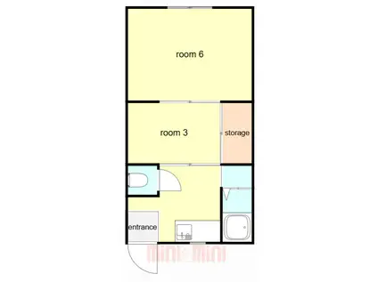 善法寺町文化(2K/2階)の間取り写真