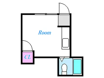 うるま荘(ワンルーム/1階)の間取り写真
