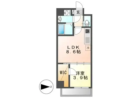 BMG RESIDENCE(1LDK/3階)の間取り写真