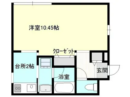 大野スマイルビル(ワンルーム/4階)の間取り写真