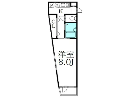 ソフィア薬師(1K/2階)の間取り写真