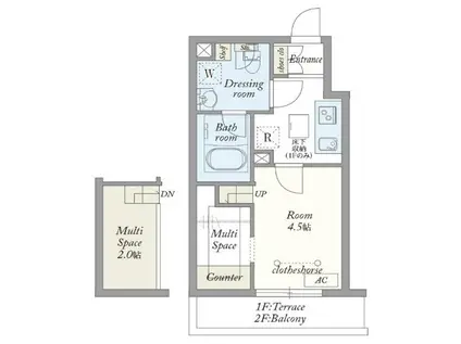 MY STYLE VINTAGE東長崎(1SK/1階)の間取り写真