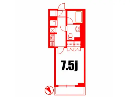 シティタワー横濱(1K/9階)の間取り写真