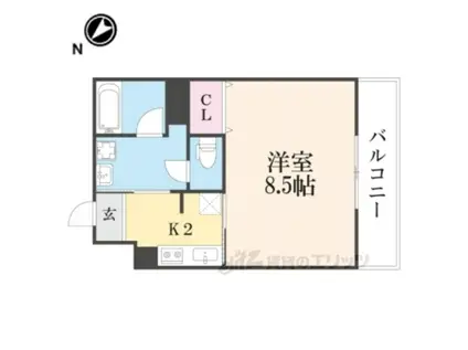 クラインヴォーネン(1K/1階)の間取り写真