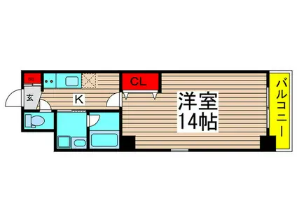 LILY´S GARDEN(1K/8階)の間取り写真