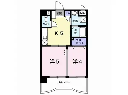 グランドフェニックス(2K/1階)の間取り写真